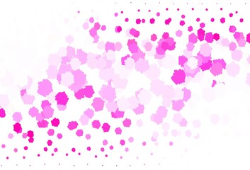 Light Pink, Yellow vector background with abstract shapes.