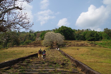 Fototapeta na wymiar ラオス　世界遺産チャンパサック県の文化的景観にあるワット・プーと関連古代遺産群