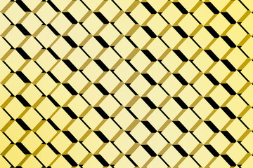 Golden gradient seamless digital on square sharp block with shadow light gold seamless pattern, 3D Optical illusion  background. Perfect for Modern background,branding, phone case, wallpaper etc.,