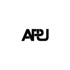 Obraz premium apu letter original monogram logo design