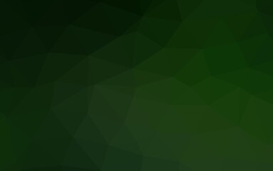 Dark Green vector abstract polygonal cover. Colorful illustration in abstract style with gradient. The best triangular design for your business.