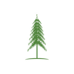 Pine tree ilustration logo vector design
