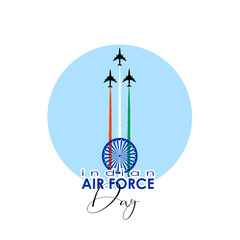 Vector illustration of Indian Air Force Day. vector