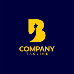 a star inside of letter B good for any business logo © Mohha Stock