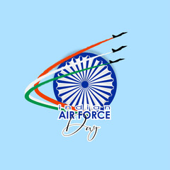 Vector illustration of Indian Air Force Day. vector
