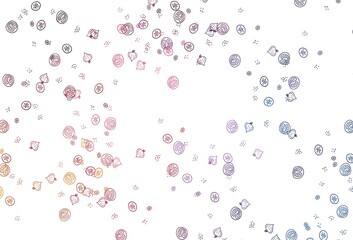 Light Blue, Red vector pattern with fresh ingredients.