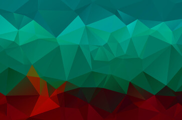 Obraz premium Gradient Green vector shining triangular layout. Glitter abstract illustration