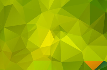 Obraz na płótnie Canvas Gradient Green vector shining triangular layout. Glitter abstract illustration