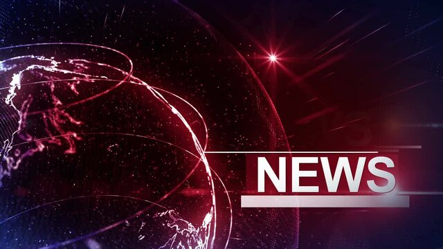 3d rotating world. news generic. Particles with world. movements with light. The lines are moving. particles surrounding the world map 4K
