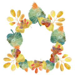 pattern kerb wreath Autumn leaves are of the white background of design elements