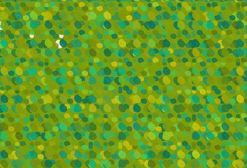 Light Green, Yellow vector background with liquid shapes.