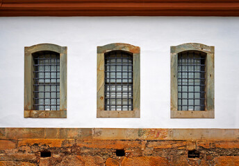 Colonial facade at Tiradentes city, Minas Gerais, Brazil