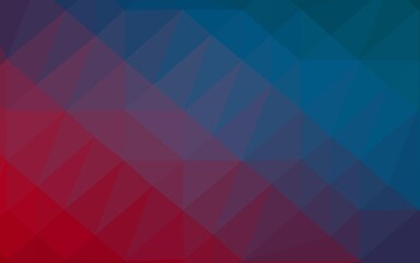 Obraz premium Dark Blue, Red vector low poly texture. A vague abstract illustration with gradient. Polygonal design for your web site.