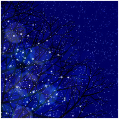 abstract Christmas light background stock with snowflakes vector illustration