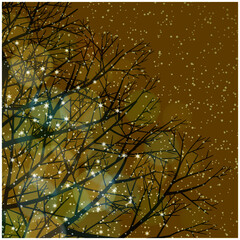 abstract Christmas light background stock with snowflakes vector illustration