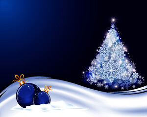 abstract Christmas light background stock with snowflakes vector illustration