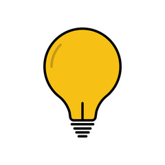 lamp flat icon, icons to build ideas. Design template vector