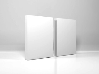 Realistic Book Cover Preview Scene on White Background