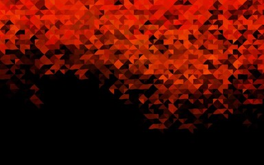 Dark Orange vector pattern in polygonal style. Beautiful illustration with triangles in nature style. Best design for your ad, poster, banner.