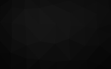 Fototapeta premium Dark Silver, Gray vector polygon abstract background. Triangular geometric sample with gradient. Template for your brand book.