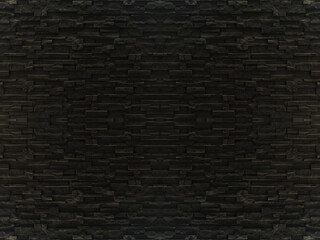 Image of Black brick wall.Modern black brick wall texture for background.Vintage background