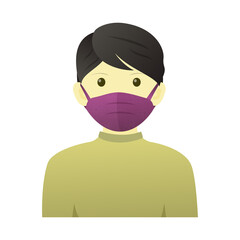 People with Face Masks Illustration