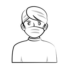 People with Face Masks Illustration
