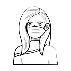 People with Face Masks Illustration