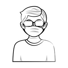 People with Face Masks Illustration