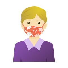 People with Face Masks Illustration