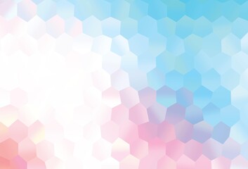 Light Blue, Red vector template in hexagonal style.