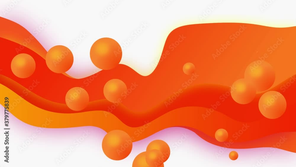 Poster abstract liquid red yellow gradient colors background seamless looped animation. title text animatio