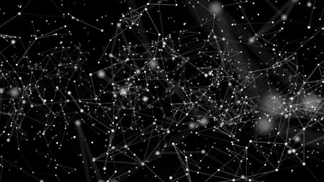 Global futuristic cyber network with bitcoin, litecoin, ethereum Loop Background green screen. cryptocurrency Neural artificial grid data exchange in business. Digital Science Medical Technology.