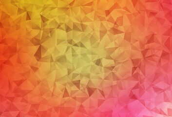 Light Red, Yellow vector abstract mosaic backdrop.