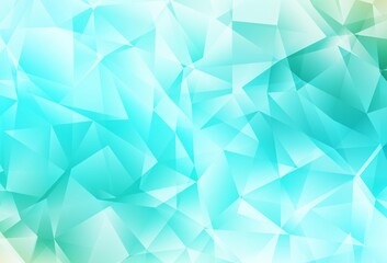 Light Green vector abstract polygonal template.