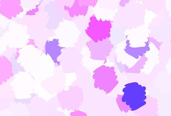 Light Purple, Pink vector backdrop with memphis shapes.