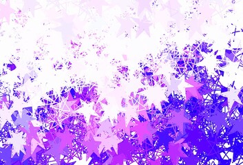 Light Red vector texture with beautiful stars.