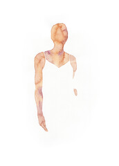 beautiful woman. fashion illustration. watercolor painting
