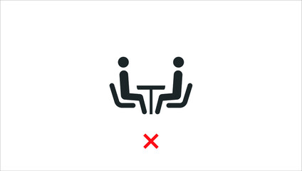Fototapeta premium keep safe from covid 19, social distance vector file for use