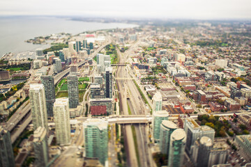 Aerial photography from the CN tower, Toronto, Canada.