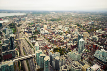 Aerial photography from the CN tower, Toronto, Canada.