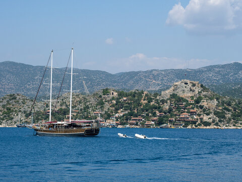 Byzantine Castle at Simena, Kalekoy, Kas,Turkey