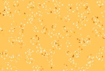 Light Green, Yellow vector background with arithmetic signs.