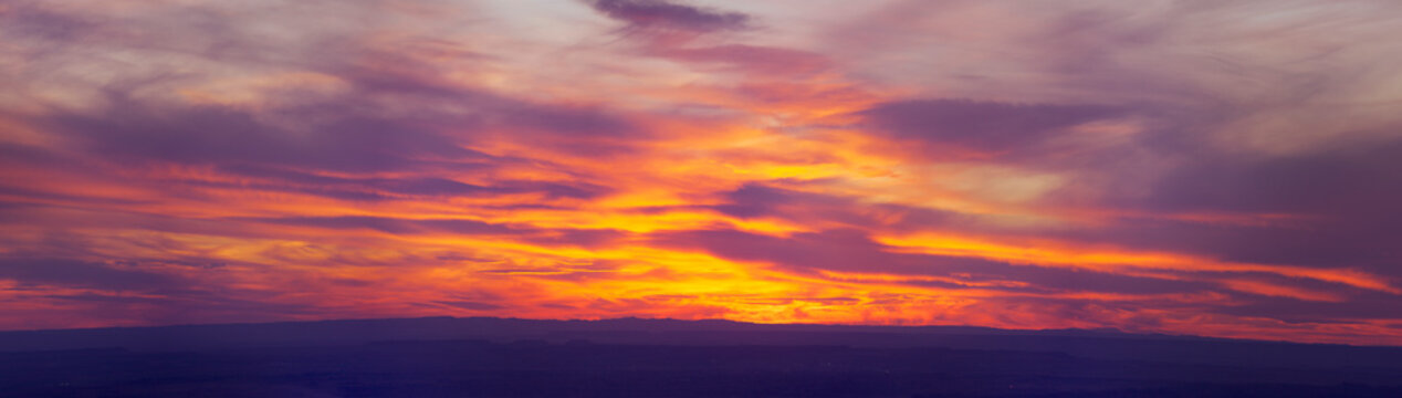 Sunset on a cloudy day