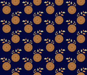 traditional Indian paisley pattern on navy     background