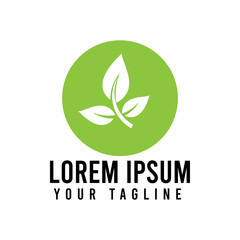 Fototapeta premium nature leaf logo icon vector template.