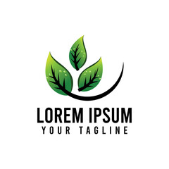 nature leaf logo icon vector template.