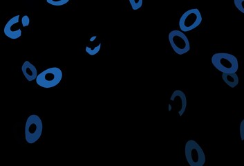 Dark BLUE vector pattern with spheres.