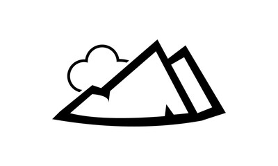 mount icon cloud vector