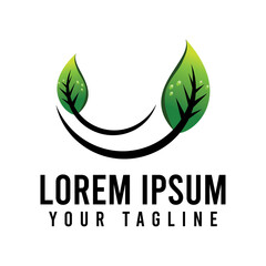 nature leaf logo icon vector template.